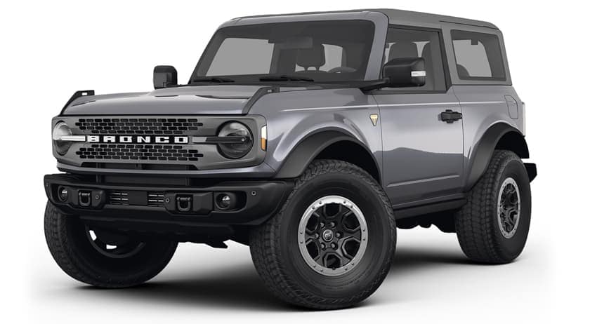 A 2022 Ford Bronco in dark cobalt