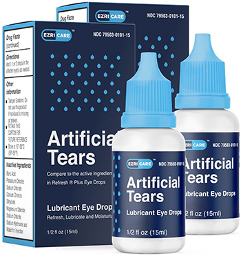 Artificial Tears Lubricant Eye Drops distributed by EzriCare, LLC and DELSAM Pharma