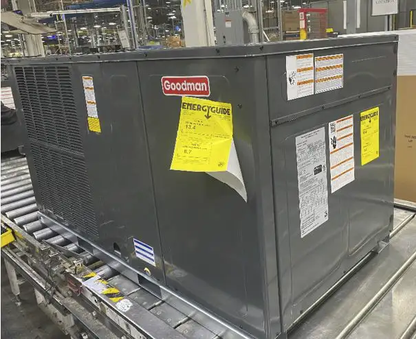 Recalled Goodman branded air conditioning and heat pump