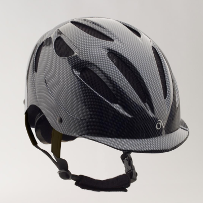 Recalled Ovation Protégé equestrian helmet in metallic finish