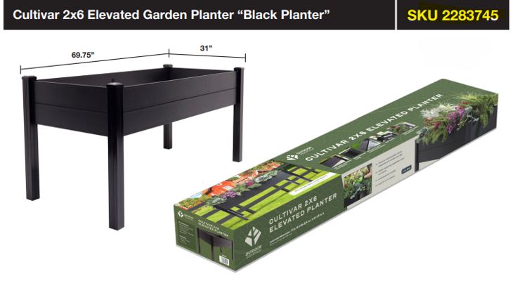 Recalled Outdoor Essentials Cultivar Planter Box