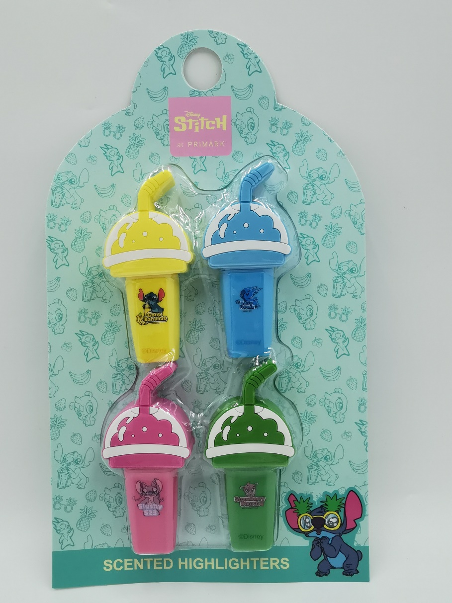 Recalled Primark DTR Stitch 4-pack Scented Highlighters (Front)