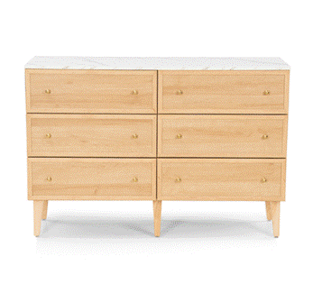 Recalled Sivan six-drawer double dresser (front view)
