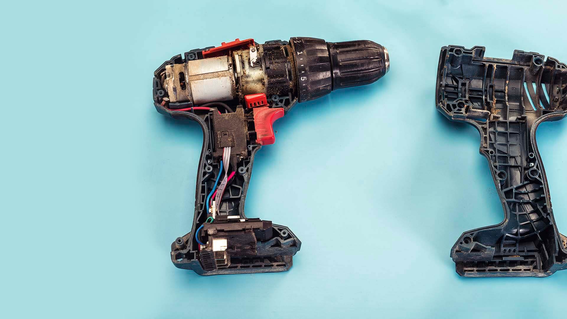 A defective power tool being investigate for causing an electrical injury