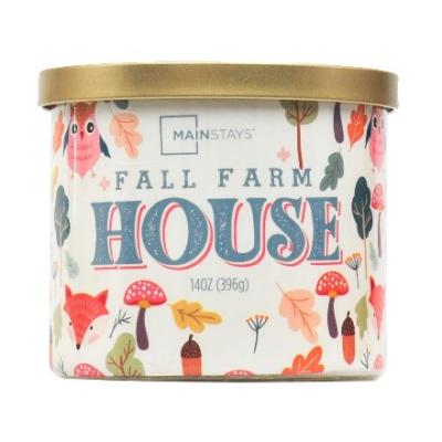 Recalled Mainstays Three-Wicked Candles in Fall Farm House