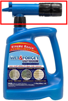 Recalled Wet & Forget “Xtreme Reach” Mold & Mildew Stain Remover – 48 oz. Bottle